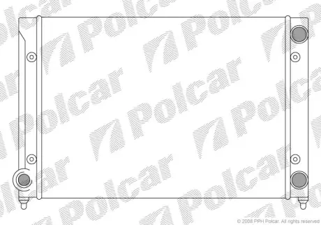 Радіатор VW Passat 1.6D-2.0 04.88-10.93(без кондиціонера) POLCAR 954608A1