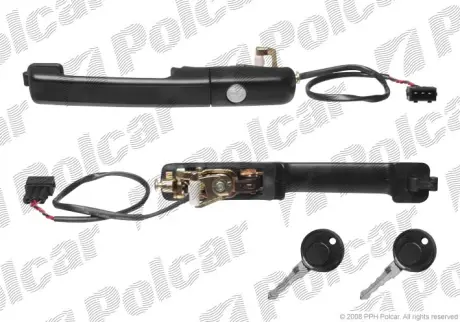 Ручка дверей передн. лiва VW Passat 88-97 (з централ. з личинкою) POLCAR 9546Z-45