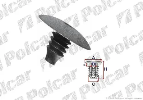 Кріплення ізоляції Skoda OCTAVIA, 1997- POLCAR RXA82001
