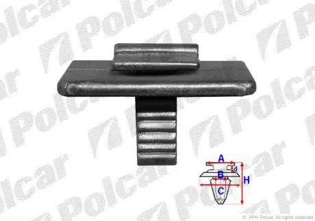 Пистон дверной карты POLCAR RXC60333