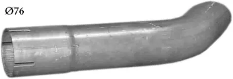 Труба випускна (автобус) Polmostrow - (TATA) POLMOSTROW 78.02