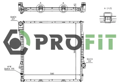 Радіатор охолоджування PROFIT 17400066
