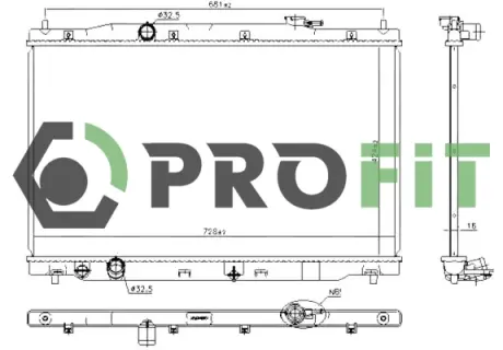 Радіатор охолоджування PROFIT 17400207