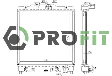 Радіатор охолоджування PROFIT 1740-0209