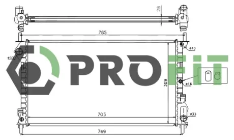 Радіатор охолоджування PROFIT 1740-0432