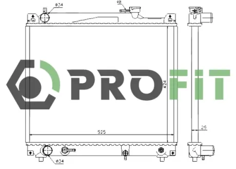 Радіатор охолоджування PROFIT 1740-0700