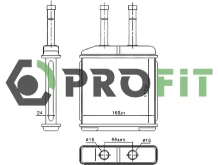 Радіатор пічки PROFIT 17600105