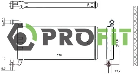 Радіатор пічки PROFIT 17600307