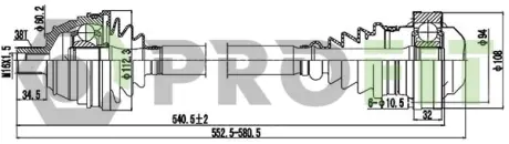 Піввісь PROFIT 27300605