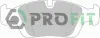 Комплект тормозных колодок, дисковый тормоз PROFIT 50000725 (фото 1)