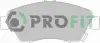 Комплект тормозных колодок, дисковый тормоз PROFIT 50000776C (фото 1)