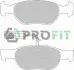 Комплект тормозных колодок, дисковый тормоз PROFIT 50001040 (фото 1)