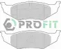Комплект тормозных колодок, дисковый тормоз PROFIT 50001099 (фото 1)
