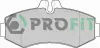 Комплект тормозных колодок, дисковый тормоз PROFIT 50001304C (фото 1)