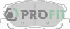 Комплект тормозных колодок, дисковый тормоз PROFIT 50001715C (фото 1)