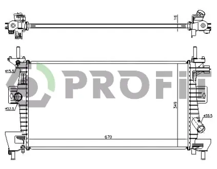   РАДИАТОР (+/-A/C) PROFIT PR2563A5