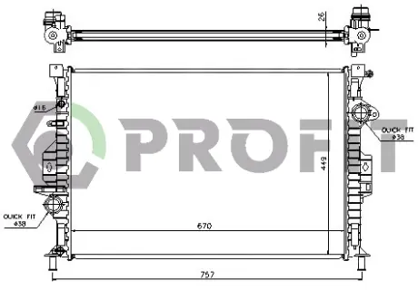   РАДИАТОР PROFIT PR2567N3
