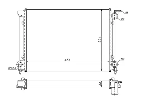   РАДИАТОР (-A/C) PROFIT PR9521A2