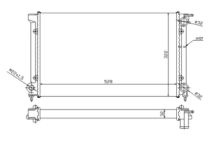  РАДИАТОР (+/-A/C) PROFIT PR9521A3