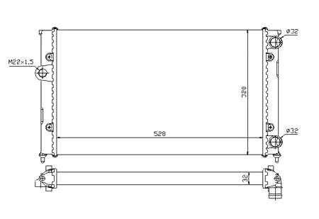   РАДИАТОР (-A/C) PROFIT PR9522A2