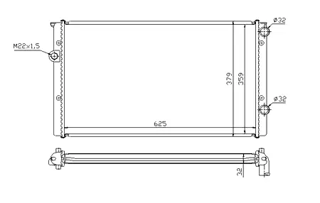   РАДИАТОР (-A/C) PROFIT PR9522A3