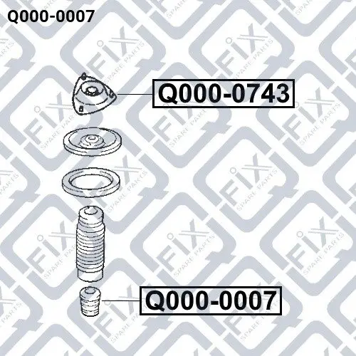 Відбійник переднього амортизатора Q-FIX Q0000007 (фото 1)