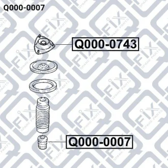 Відбійник переднього амортизатора Q-FIX Q0000007