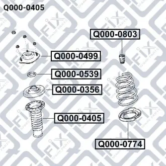 Пильовик передн. амортизатору Q-FIX Q0000405