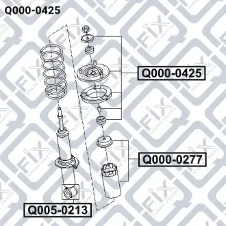 Опора амортизатора Q-FIX Q0000425