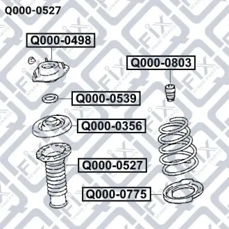 Пильовик переднього амортизатора Q-FIX Q0000527