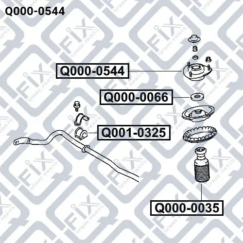 Опора амортизатора Q-FIX Q0000544 (фото 1)