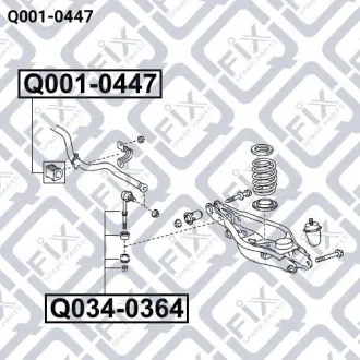 Втулка заднього стабілізатора Q-FIX Q0010447