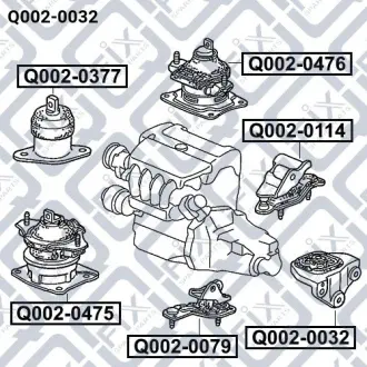 Подушка коробки швидкостей at - mt Q-FIX Q0020032