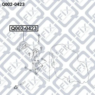 Подушка двигуна права (гідравлічна) Q-FIX Q0020423