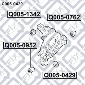 Сайлентблок задньої цапфи Q-FIX Q0050429