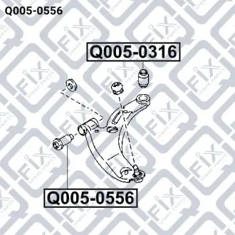 Сайлентблок передний переднего рычага Q-FIX Q0050556