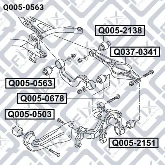 Сайлентблок задньої поперечної тяги Q-FIX Q0050563