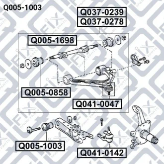 Сайлентблок нижнього переднього важеля Q-FIX Q0051003