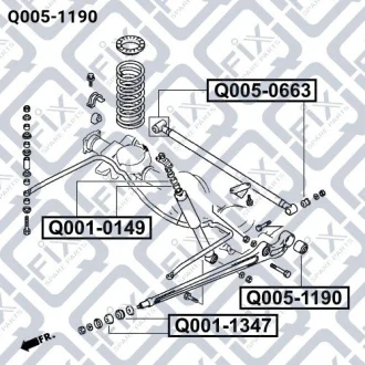 Сайлентблок задньої підвіски Q-FIX Q0051190
