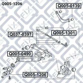 Сайлентблок заднього важеля Q-FIX Q0051206