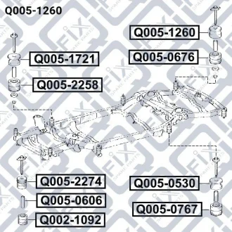 Подушка підрамника Toyota Land Cruiser Q-FIX Q0051260