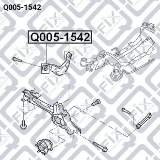 Сайлентблок задней тяги Q-FIX Q0051542