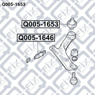 Сайлентблок заднього переднього важеля Q-FIX Q0051653