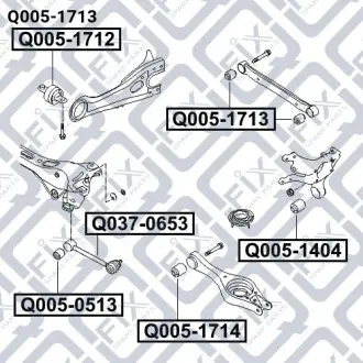 Сайлентблок задньої поперечної тяги Q-FIX Q0051713