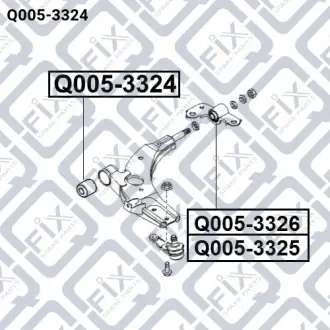 Сайлентблок рычага нижнего передний Q-FIX Q0053324