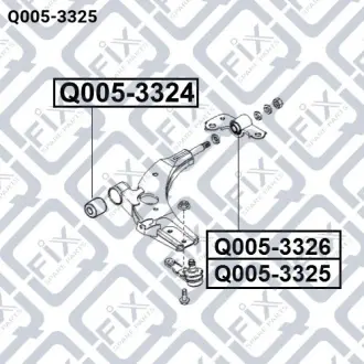 Сайлентблок рычага левый Q-FIX Q0053325