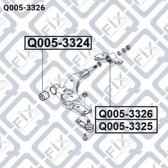 Сайлентблок рычага правый Q-FIX Q0053326