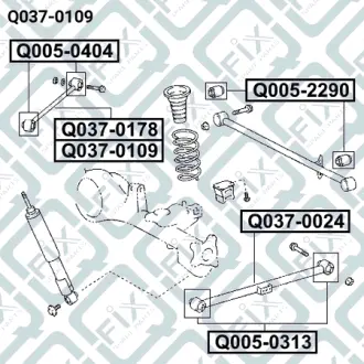 Тяга верхня заднього моста права Q-FIX Q0370109
