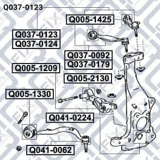 Тяга передня права Q-FIX Q0370123