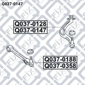 Важіль косою передній правий Q-FIX Q0370147
